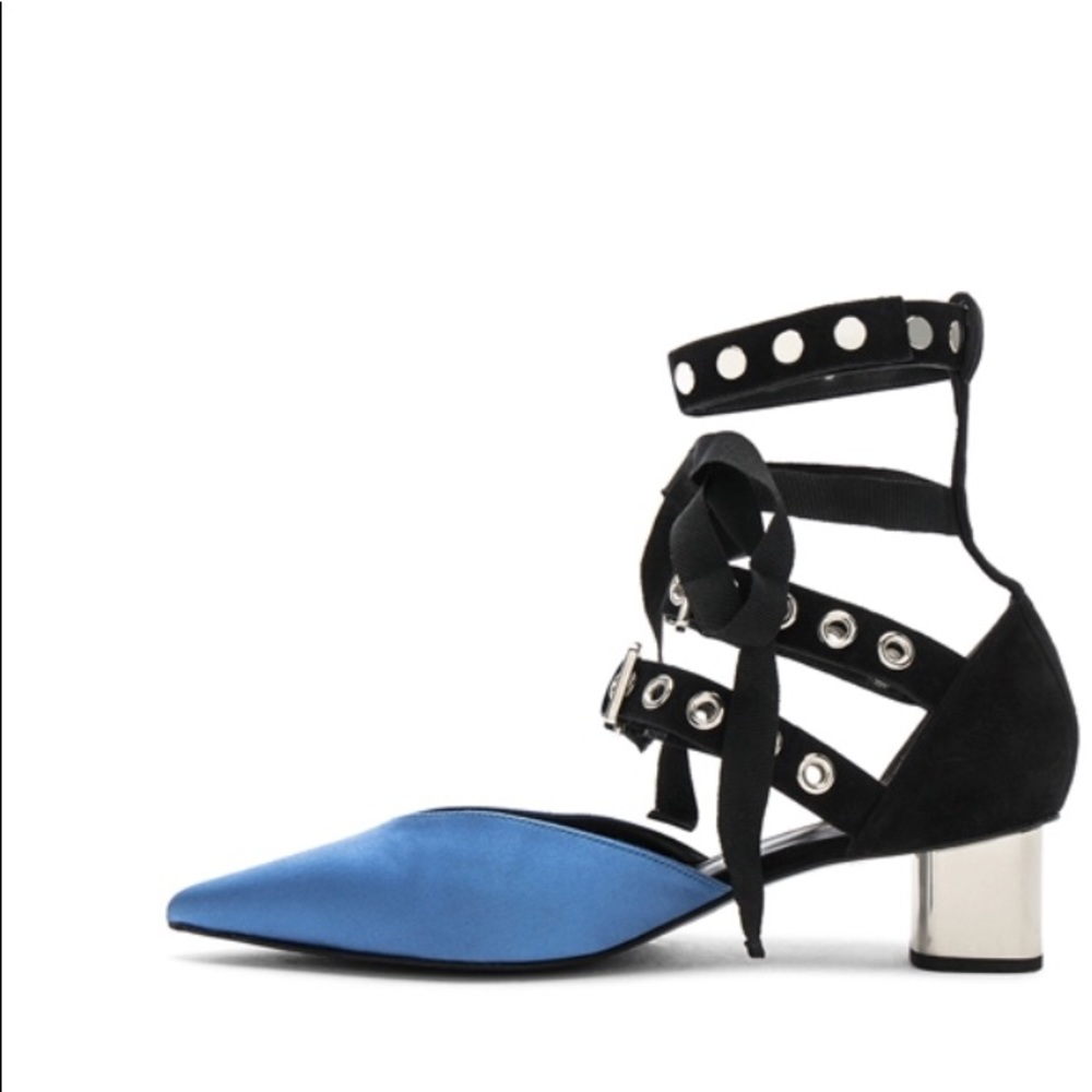 Blue Satin Self Pory - Picture 6 of 9